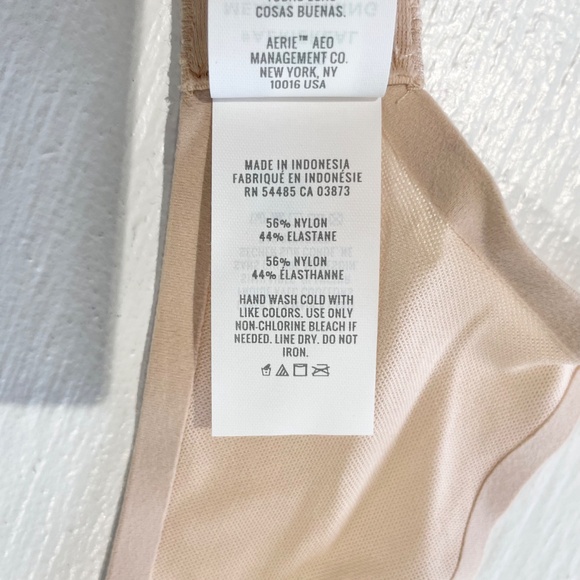 New Aerie SMOOTHEZ Mesh Unlined Underwire Balconette Bra Sands Size 32B - Picture 16 of 16